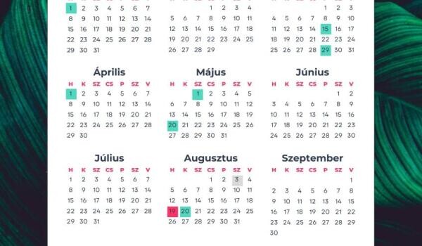Hatnapos hosszú hétvégénk is lesz jövőre – itt a 2024-es munkaidőnaptár!